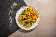 Load image into Gallery viewer, Chickpea & Sweet Potato Curry with Roasted Cauliflower (Plant-Based)