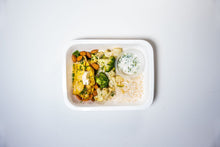 Load image into Gallery viewer, Curried Cod on Rice with Herb Yogurt (Low Carb)