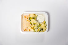 Load image into Gallery viewer, Almond Parmesan Salmon with Roasted Vegetables (Keto)