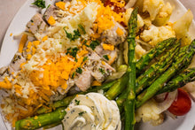 Load image into Gallery viewer, Cheesy Pork With Garlic Butter Asparagus (Keto)