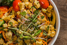 Load image into Gallery viewer, Chopped Veggie Salad With Tempeh & Hummus (Plant-Based)