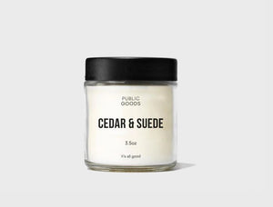 Cedar & Suede Scented Candle Personal Care Public Goods 