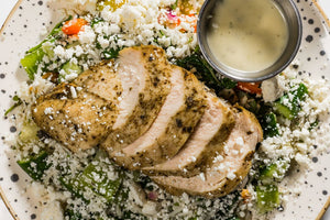 Chicken With Cauliflower Tabbouleh (Keto)