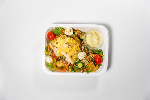Saffron Cod with Rainbow Salad (Keto)
