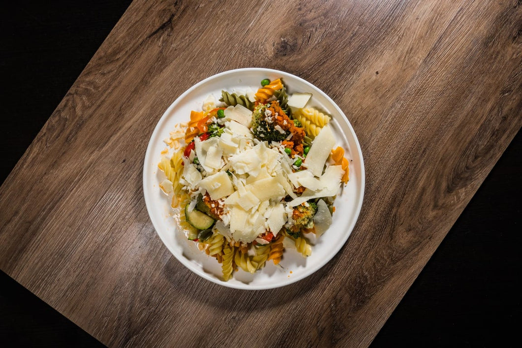 Cheesy Vegetable Pasta (Full Nutrition)
