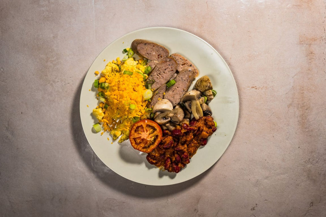 English Breakfast with Turkey Sausage (Full Nutrition)