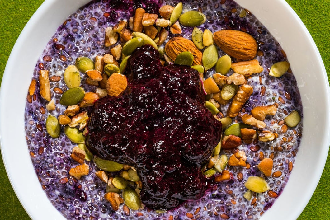 Blueberry Coconut Chia Pudding (Keto)