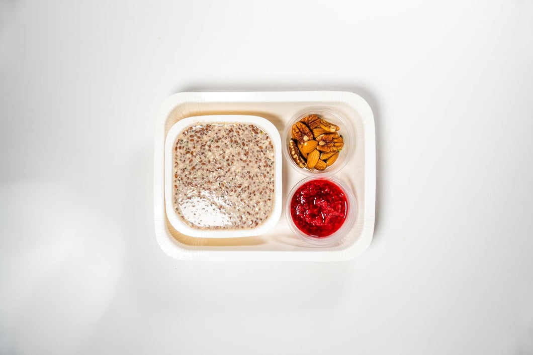 Almond Porridge with Raspberry Compote (Keto)