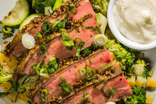 Load image into Gallery viewer, Montreal-Spiced Steak with Broccoli &amp; Zucchini (Keto)
