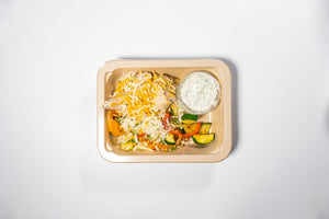 Cheesy Chicken Bowl with Ranch Dressing (Keto)