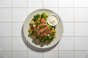 Montreal-Spiced Steak with Broccoli & Zucchini (Keto)
