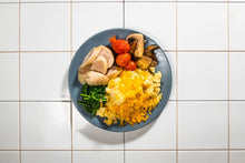 Load image into Gallery viewer, Scrambled Eggs with Pork Sausage, Mushrooms &amp; Tomatoes (Keto)
