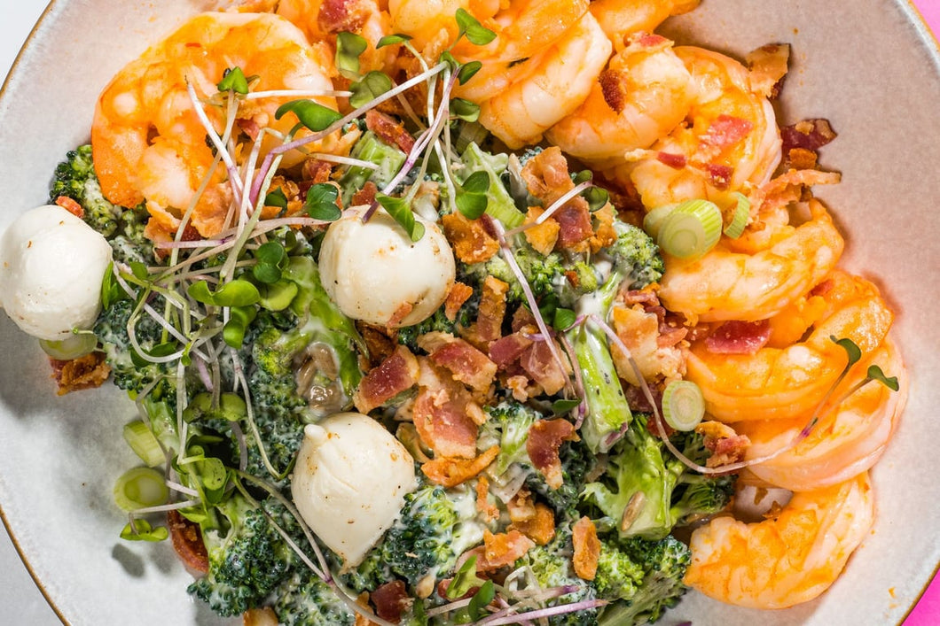 Chipotle Shrimp & Bacon Broccoli Salad (Keto)