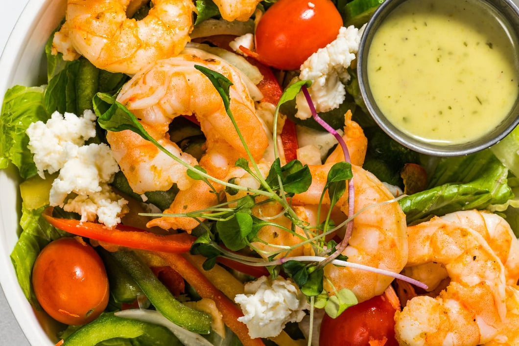 Cajun Shrimp Salad with Lemon Dressing (Keto)