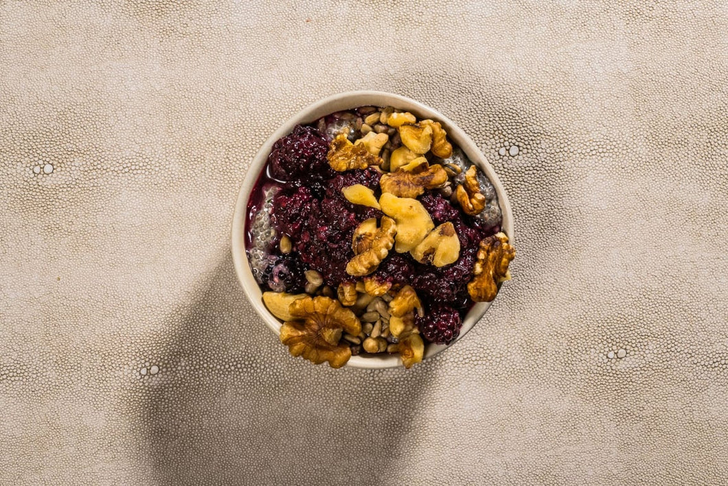 Blackberry & Walnut Chia Pudding (Plant-Based)