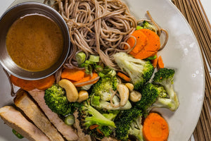 Ginger Pork with Soba Noodles (Full Nutrition)