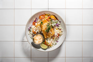 Taco-Spiced Cod Bowl with Chipotle Aioli (Keto)