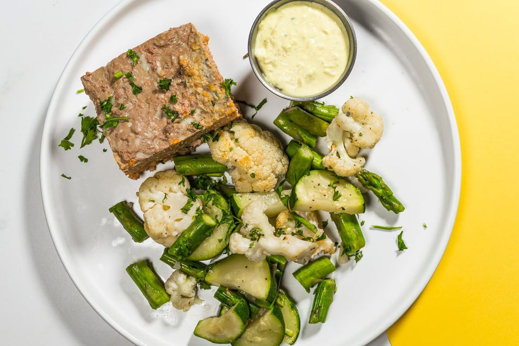 Beef Meatloaf with Mustard Cream Sauce (Keto)