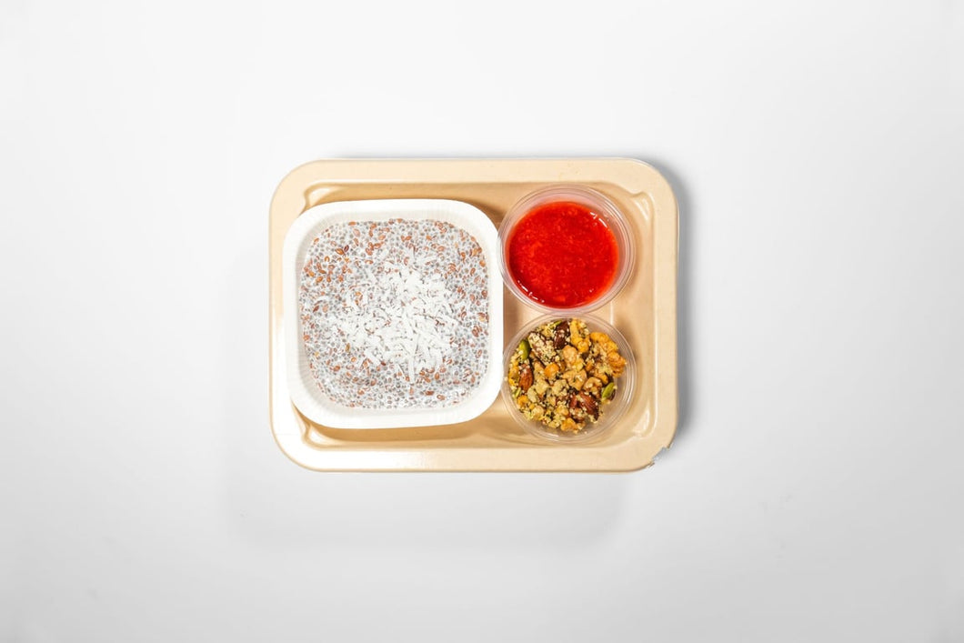 Creamy Coconut and Strawberry Chia Pudding (Keto)